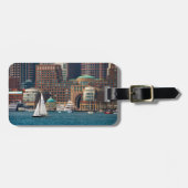Verenigde Staten, Massachusetts. Boston Waterfront Bagagelabel (Voorkant horizontaal)