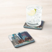 Verenigde Staten, Massachusetts. Boston Waterfront Bier Onderzetter (Rechterzijde)