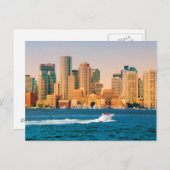 Verenigde Staten, Massachusetts. Boston Waterfront Briefkaart (Voorkant / Achterkant)