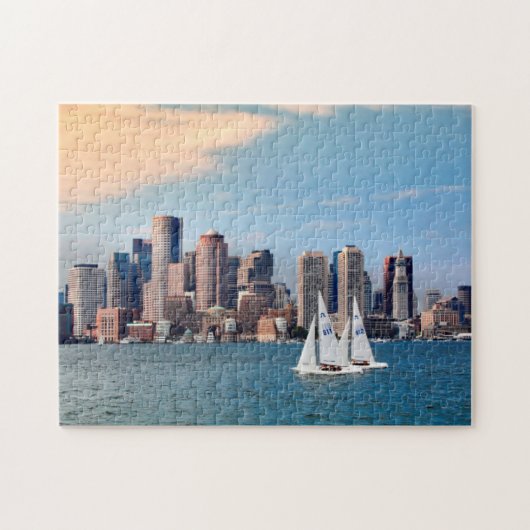 Verenigde Staten, Massachusetts. Boston Waterfront Legpuzzel (Horizontaal)