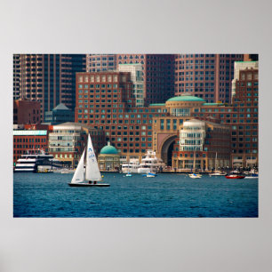 Verenigde Staten, Massachusetts. Boston Waterfront Poster