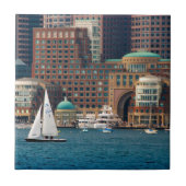 Verenigde Staten, Massachusetts. Boston Waterfront Tegeltje (Voorkant)