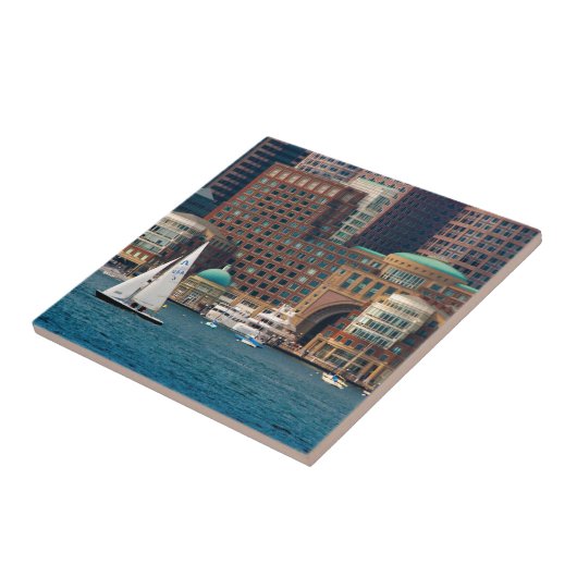 Verenigde Staten, Massachusetts. Boston Waterfront Tegeltje (Zijkant)