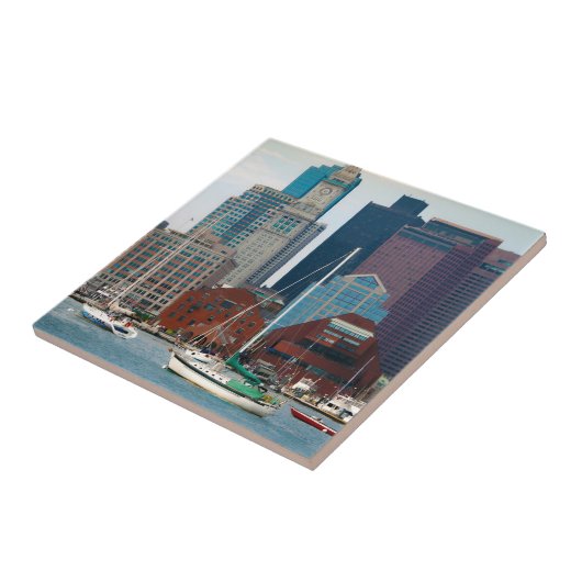 Verenigde Staten, Massachusetts. Boston Waterfront Tegeltje (Zijkant)