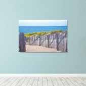 Verenigde Staten, Massachusetts. Duinen en pad Canvas Afdruk (Insitu (Houten vloer))