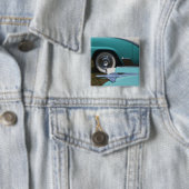 Verenigde Staten, Massachusetts, Gloucester. Ford  Vierkante Button 5,1 Cm (In situ)