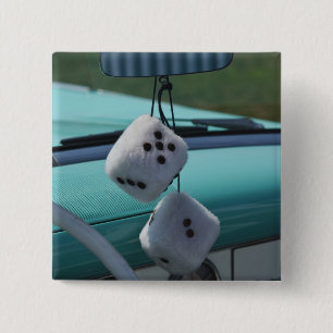 Verenigde Staten, Massachusetts, Gloucester. Fuzzy Vierkante Button 5,1 Cm