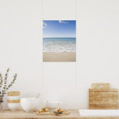 Verenigde Staten, Massachusetts, Waves op zandstra Poster (Keuken)