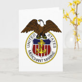 Verenigde Staten Merchant Marine Seal Sailors Kaart (Gele Bloem)