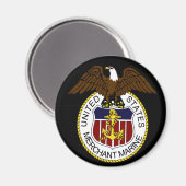 Verenigde Staten Merchant Marine Seal Sailors Magneet (Voorkant / Achterkant)