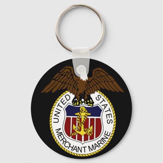Verenigde Staten Merchant Marine Seal Sailors Sleutelhanger (Voorkant)