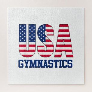 Verenigde Staten met American Flag Gymnastics Spor Legpuzzel