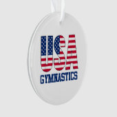 Verenigde Staten met American Flag Gymnastics Spor Ornament (voorkant)