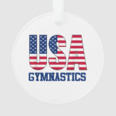 Verenigde Staten met American Flag Gymnastics Spor Ornament (achterkant)