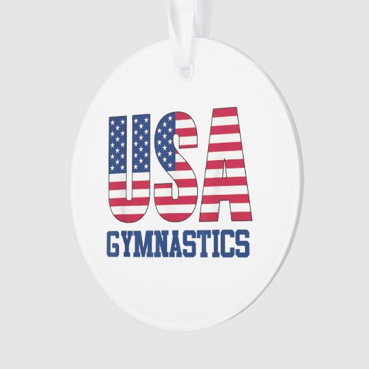Verenigde Staten met American Flag Gymnastics Spor Ornament (voorkant)