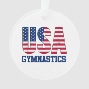 Verenigde Staten met American Flag Gymnastics Spor Ornament