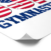 Verenigde Staten met American Flag Gymnastics Spor Poster (Hoek)
