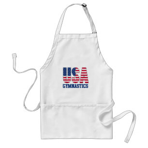Verenigde Staten met American Flag Gymnastics Spor Standaard Schort