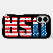 Verenigde Staten met Amerikaanse vlag Case-Mate iPhone Case (Achterkant (horizontaal))