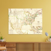 Verenigde Staten met de Britse Contiguous Canvas Afdruk (Insitu (Woonkamer))