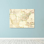 Verenigde Staten met de Britse Contiguous Canvas Afdruk (Insitu (Houten vloer))