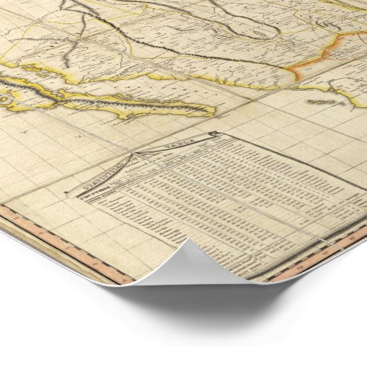 Verenigde Staten met de Britse Contiguous Poster (Hoek)