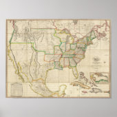 Verenigde Staten met de Britse Contiguous Poster (Voorkant)