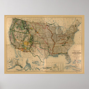 Verenigde Staten met inbegrip van gebieden (1923) Poster