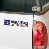 Verenigde Staten met Star - Arkansas Bumpersticker (Op Truck)