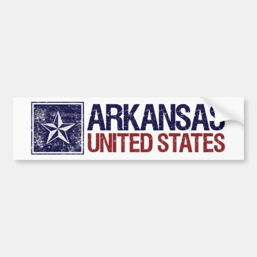 Verenigde Staten met Star - Arkansas Bumpersticker (Voorkant)