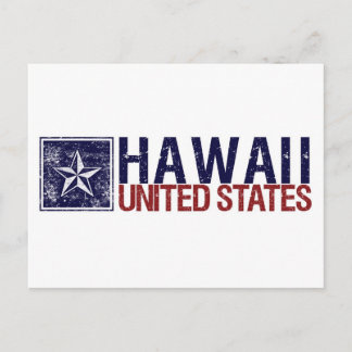  Verenigde Staten met Star - Hawaii Briefkaart