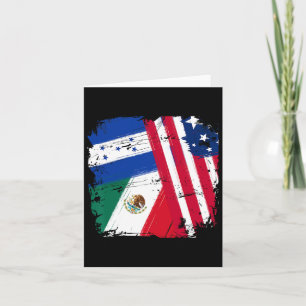 Verenigde Staten Mexico Honduras Vlaggen Kaart