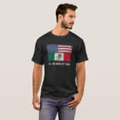Verenigde Staten Mexico Mexicaanse Amerikaanse vla T-shirt (Voorkant volledig)