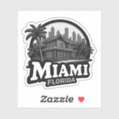 Verenigde Staten, Miami City Florida Sticker (Vel)