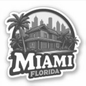 Verenigde Staten, Miami City Florida Sticker (Voorkant)