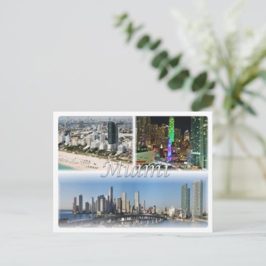 Verenigde Staten - Miami - Florida - Briefkaart (Staand voorkant)