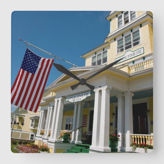 Verenigde Staten, Michigan, Mackinac Vierkante Klok (Voorkant)