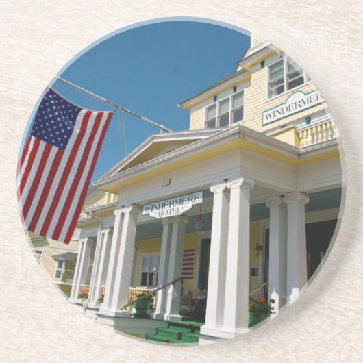 Verenigde Staten, Michigan, Mackinac Zandsteen Onderzetter (Voorkant)