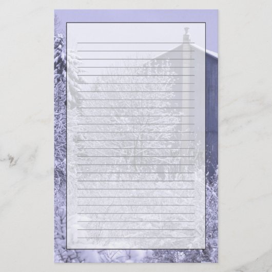 Verenigde Staten, Michigan, Rochester Hills. Sneeu Briefpapier (Voorkant)