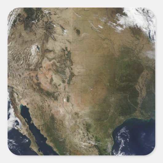 Verenigde Staten, Midden- en western Vierkante Sticker (Voorkant)