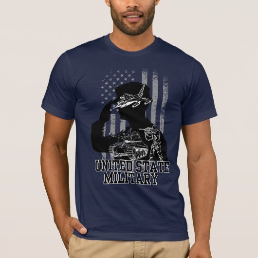Verenigde Staten Militair T-shirt (Voorkant)