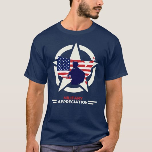Verenigde Staten Militaire waardering T-shirt (Voorkant)