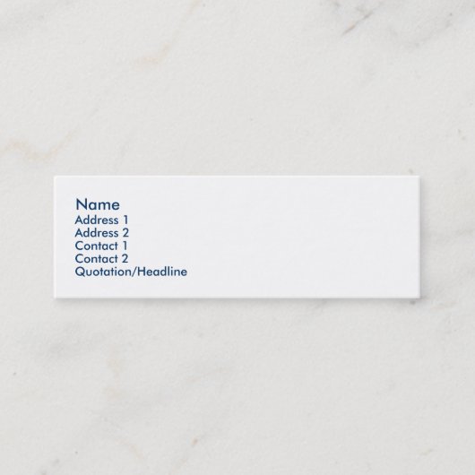 Verenigde Staten Mini Visitekaartje (Voorkant)