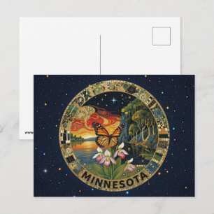 Verenigde Staten Minnesota staatssymbolen Briefkaart