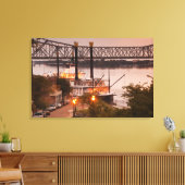 Verenigde Staten, Mississippi, Natchez. Natchez on Canvas Afdruk (Insitu (Woonkamer))