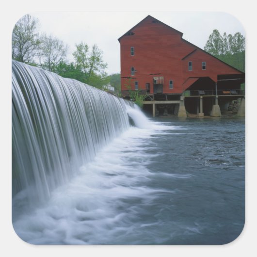 Verenigde Staten, Missouri, Ozark County, Rockbrid Vierkante Sticker (Voorkant)