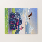 , Verenigde Staten monstertruck Legpuzzel (Horizontaal)
