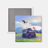 , Verenigde Staten monstertruck Magneet (Voorkant / Achterkant)