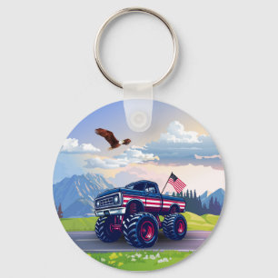 , Verenigde Staten monstertruck Sleutelhanger