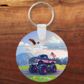 , Verenigde Staten monstertruck Sleutelhanger (Voorkant)